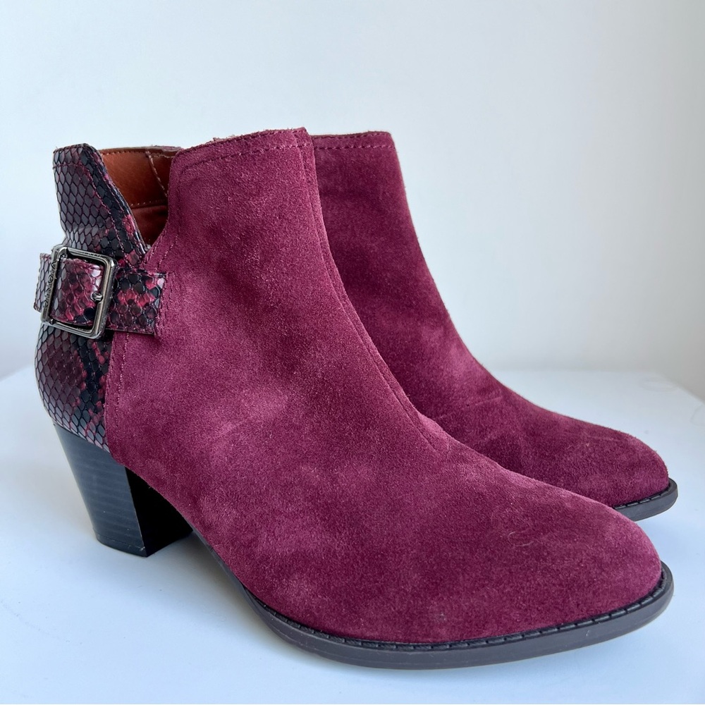 6 VIONIC NAOMI Ankle Boots Short Boots Suede Snake Print